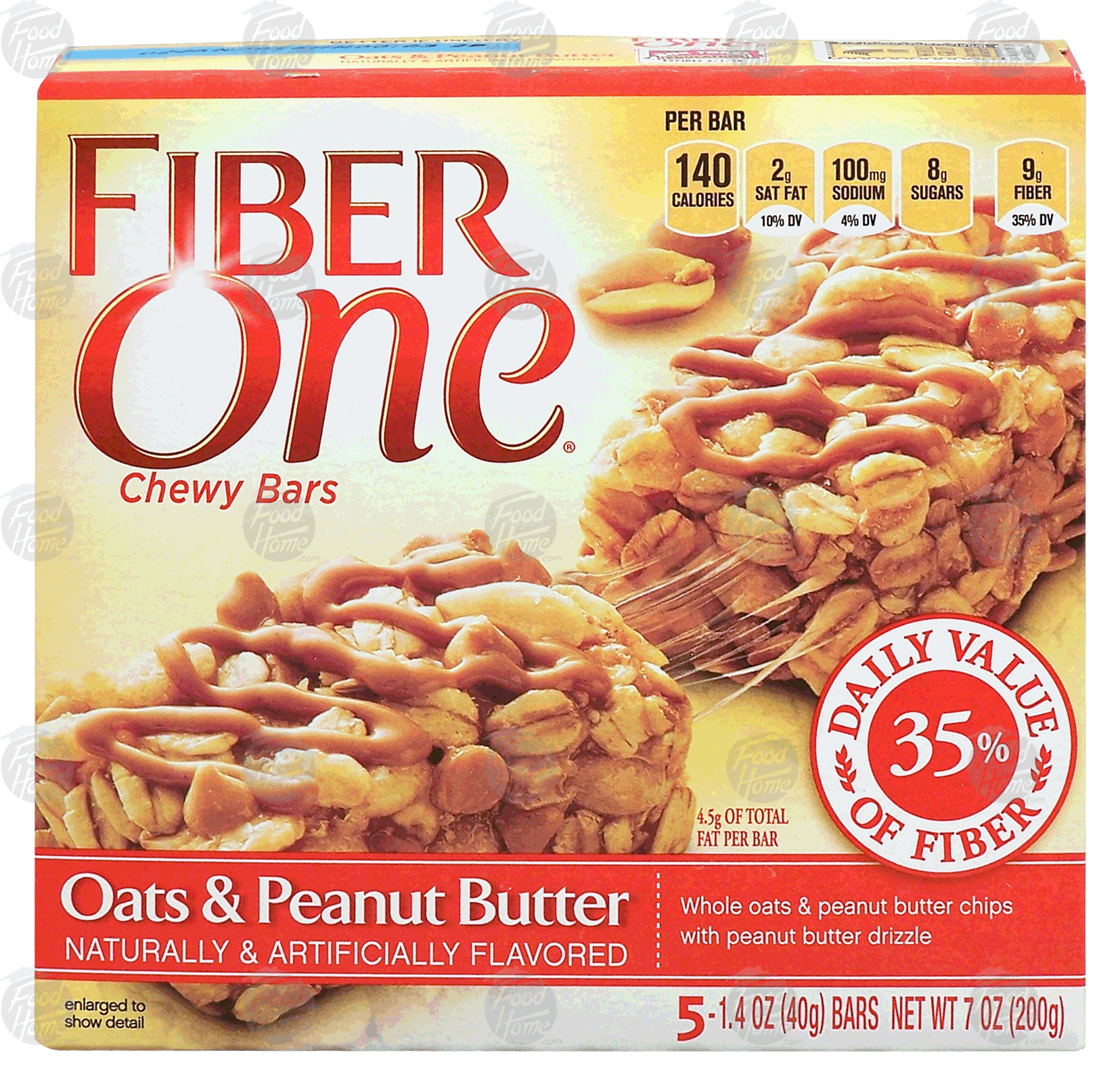 Fiber One&nbsp;&nbsp;oats & peanut butter chewy granola bars Full-Size Picture
